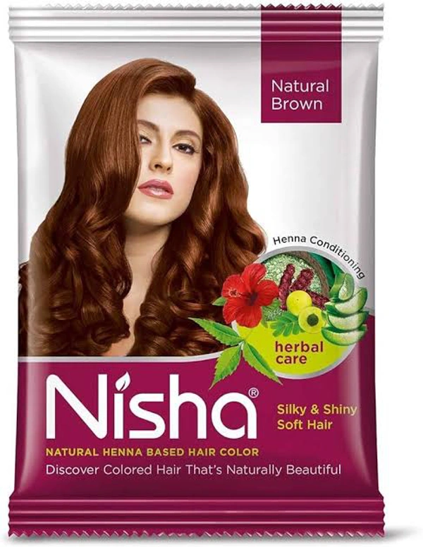 Nisha Natural Henna Based Hair Colour  - Brown