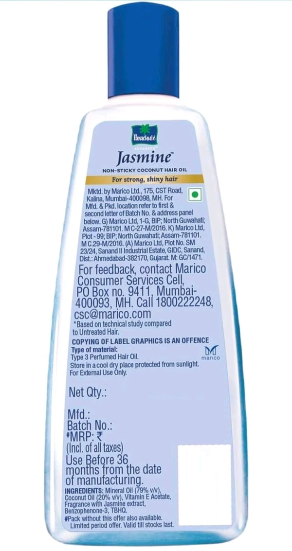 Parachute Advanced Jasmine Coconut Hair Oil - 190ml