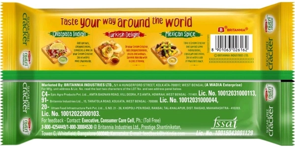 Britannia Nutri choice Sugar Free Cracker Salted Biscuit (Namkeen Biscuit) - 300g