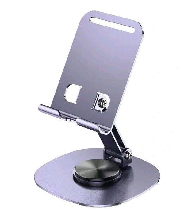 360° Rotating Phone (Mobile) Height Adjustable Metal Stand Holder - Adjustable