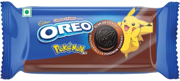 Cadbury  Oreo Pokémon Chocolate Flavour Cream Sandwich Biscuit 