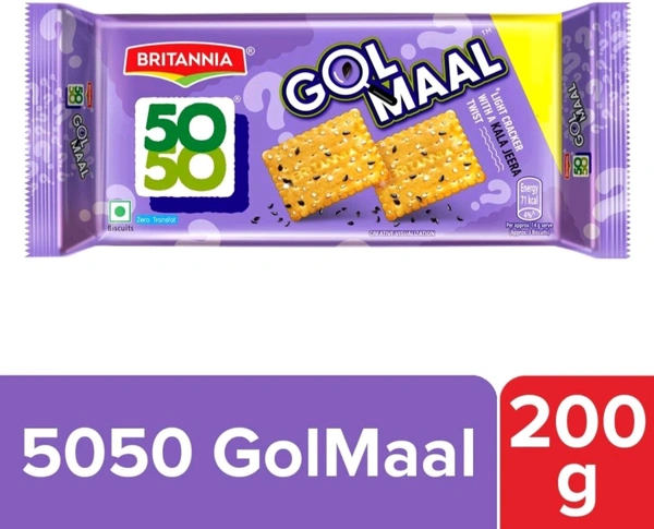 Britannia 50 50 Golmaal Salted Biscuit (Namkeen Biscuit)
