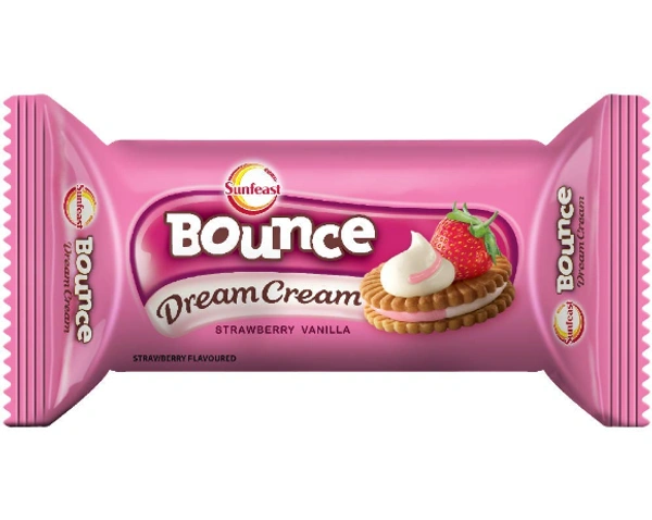 Sunfeast Dream Cream Strawberry  Biscuits - 60g