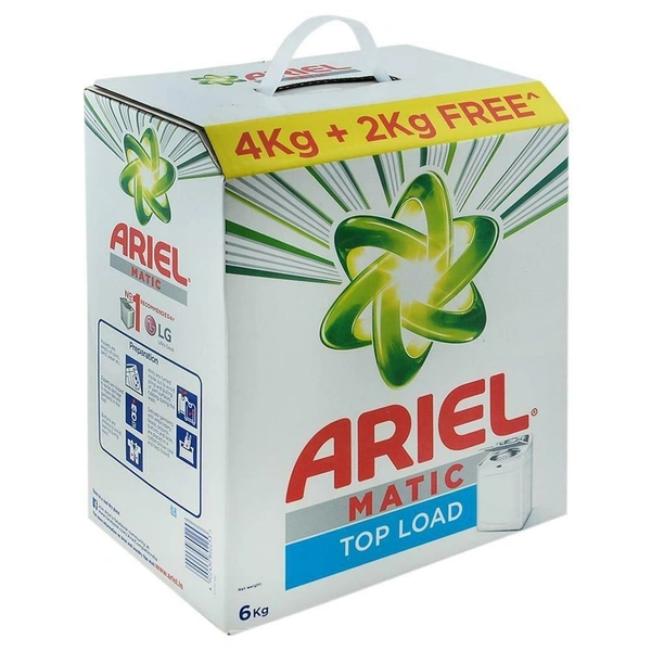 Ariel Matic Top Load Washing Powder - 4kg+2kg