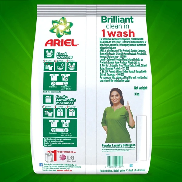 Ariel Washing Powder - 2kg+1kg_Free