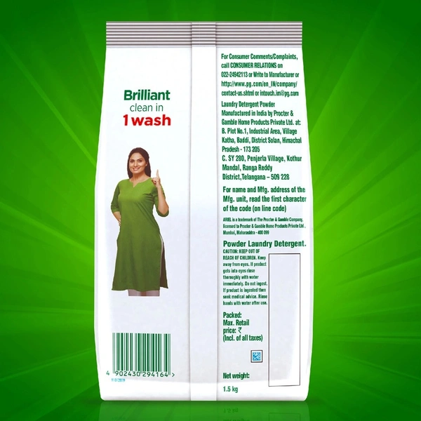 Ariel Washing Powder - 1kg+500g_Free
