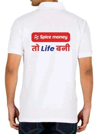 Spice Money Jio Mart Coller T Shirt  - S