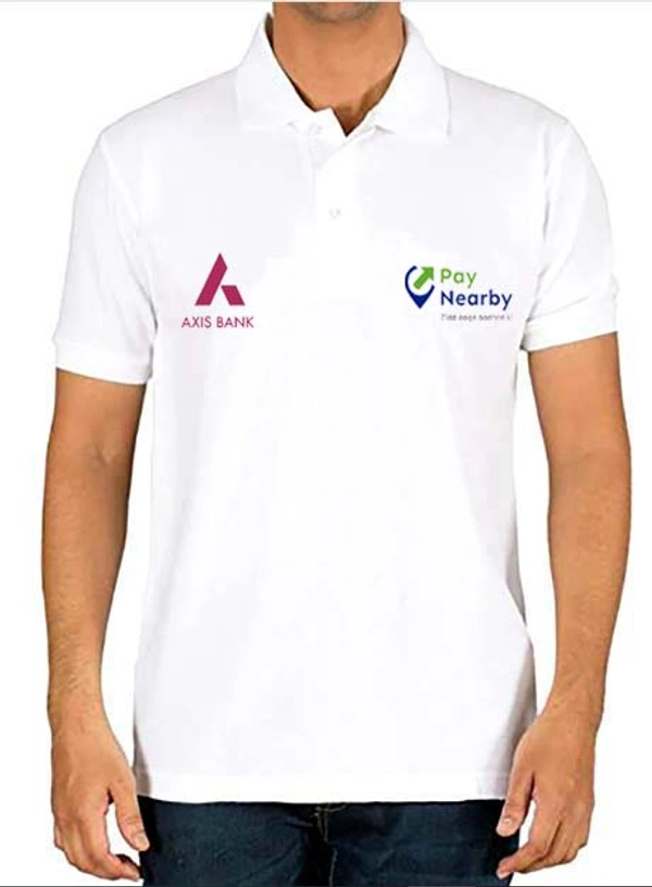 Paynearby Axis Bank Coller T Shirt  - L