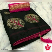 Name: Attractive Moss Chiffon Embroidery SareeMultipack: SingleSizes: Free SizeCountry of Origin: India - color free, Free size
