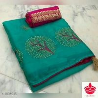 Name: Attractive Moss Chiffon Embroidery SareeMultipack: SingleSizes: Free SizeCountry of Origin: India - color free, Free size