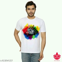 HOLI T-SHIRTName: HOLI T-SHIRTFabric: PolyesterSleeve Length: Short SleevesPattern: PrintedMultipack: 1Sizes:S (Chest Size: 34 in, Length Size: 24 in) M (Chest Size: 38 in, Length Size: 26 in) L (Chest Size: 42 in, Length Size: 28 in) XL (Chest Size: 44 in, Length Size: 29 in) Country of Origin: India