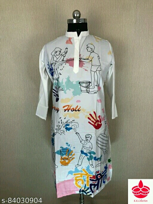 Holi special kutta hello hello helloFabric: CrepeCombo of: SingleSizes: L (Length Size: 45 in) XL (Length Size: 45 in) XXL (Length Size: 45 in) Country of Origin: India