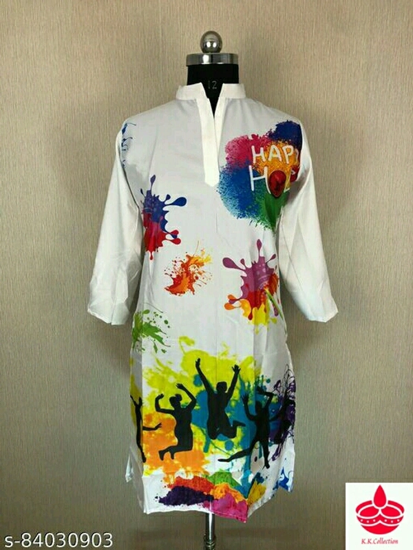 Holi special kutta hello hello helloFabric: CrepeCombo of: SingleSizes: L (Length Size: 45 in) XL (Length Size: 45 in) XXL (Length Size: 45 in) Country of Origin: India