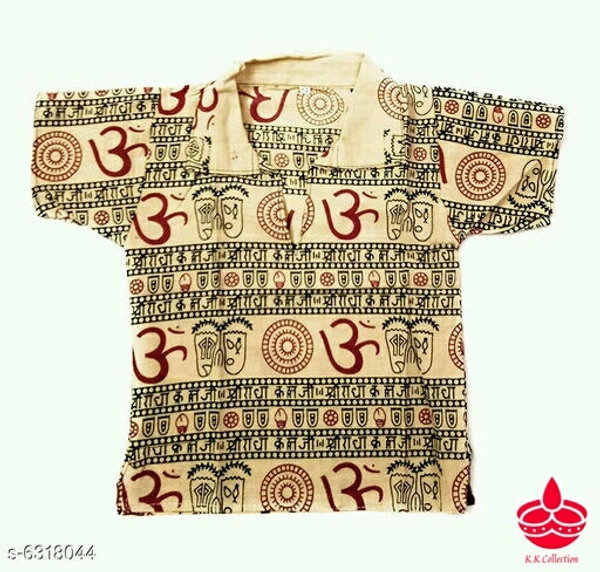 Om Printed Short KurtaFabric: Cotton BlendSleeve Length: Short SleevesPattern: PrintedMultipack: SingleSizes: 1-2 Years, 2-3 Years (Chest Size: 26 in, Length Size: 15 in) 3-4 Years (Chest Size: 27 in, Length Size: 16 in) 4-5 Years, 5-6 Years, 6-7 Years, 7-8 Years, 8-9 Years, 9-10 Years, 10-11 Years, 11-12 Years, 12-1