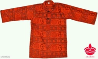 Om Printed Short KurtaFabric: Cotton BlendSleeve Length: Short SleevesPattern: PrintedMultipack: SingleSizes: 1-2 Years, 2-3 Years (Chest Size: 26 in, Length Size: 15 in) 3-4 Years (Chest Size: 27 in, Length Size: 16 in) 4-5 Years, 5-6 Years, 6-7 Years, 7-8 Years, 8-9 Years, 9-10 Years, 10-11 Years, 11-12 Years, 12-1