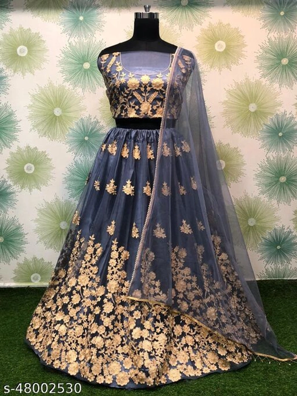 Simple Myra Refined Lehenga - Semi Stitched