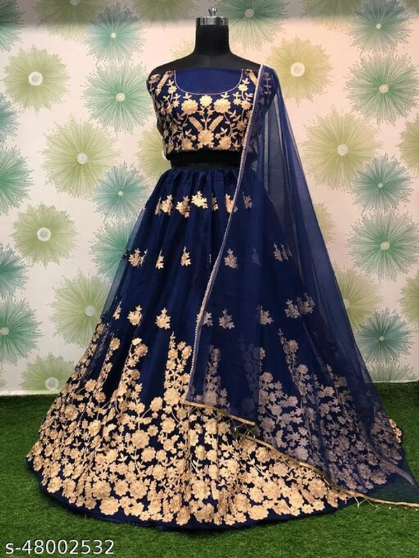 Simple Myra Refined Lehenga - Semi Stitched