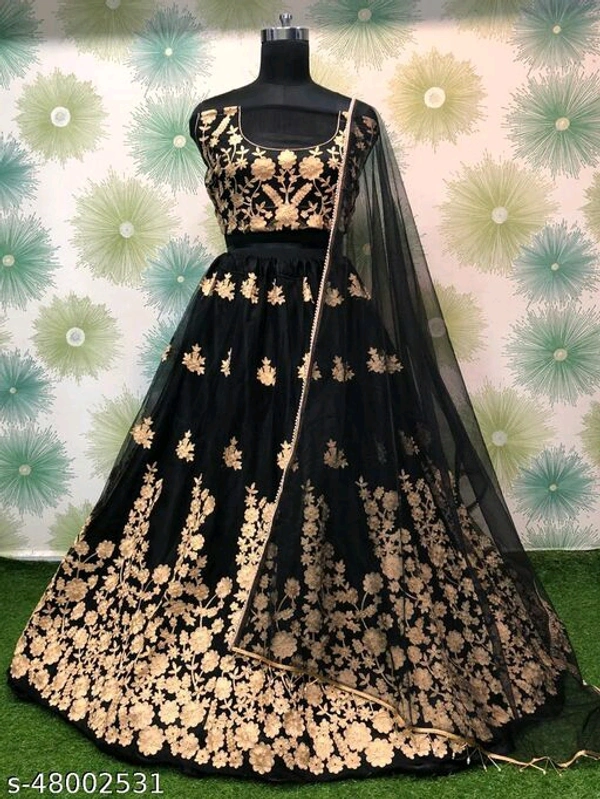 Simple Myra Refined Lehenga - Semi Stitched