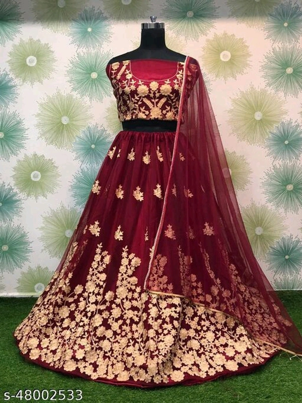 Simple Myra Refined Lehenga - Semi Stitched