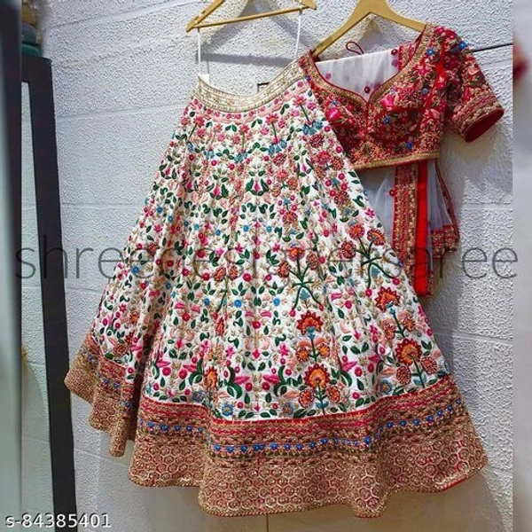 Dulhan Lehenge Choli  - Semi Stitched
