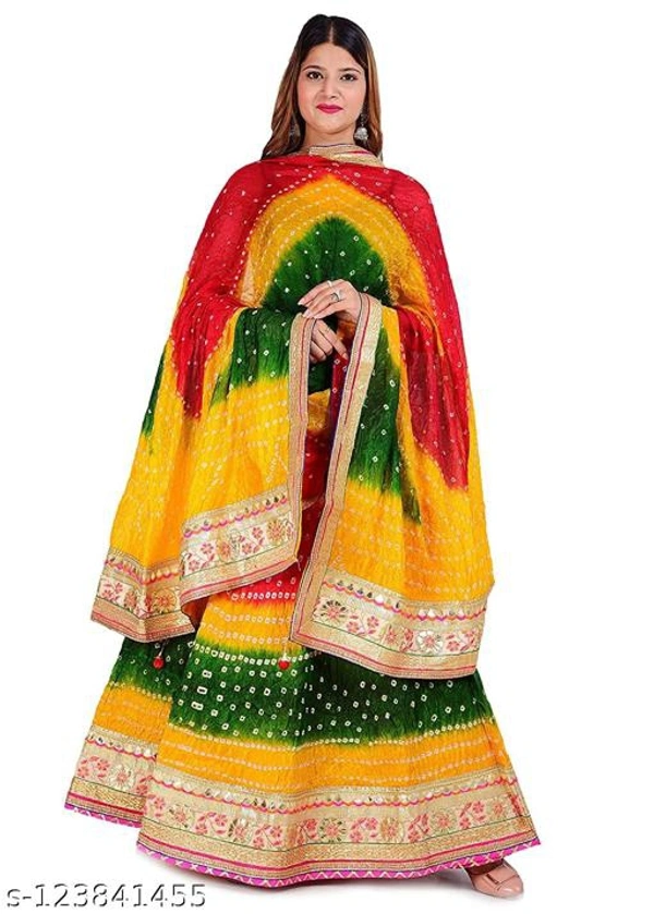 Women Chiffron Lehenga Choli  - Semi-Stitched