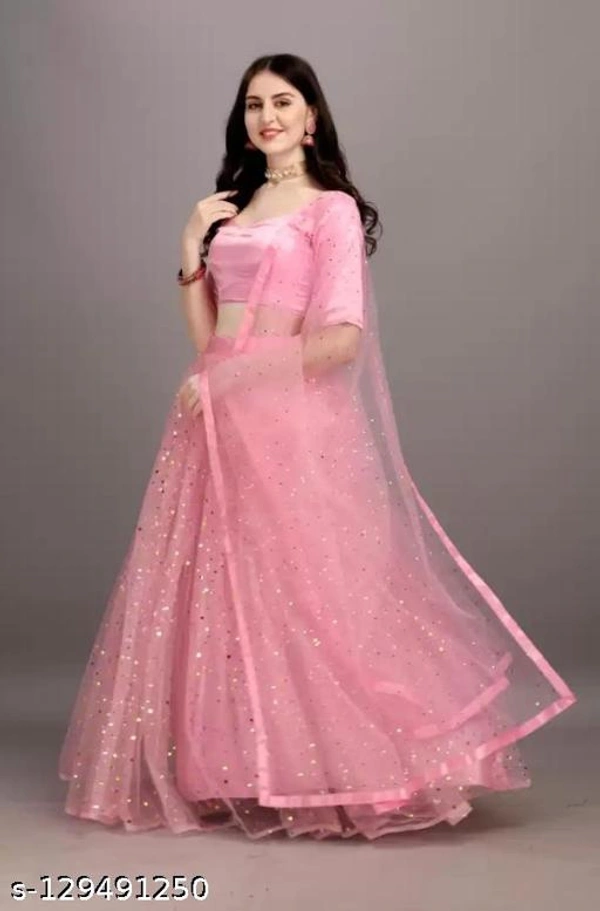 Bright Colour Lehenga Choli  - Semi-Stitched