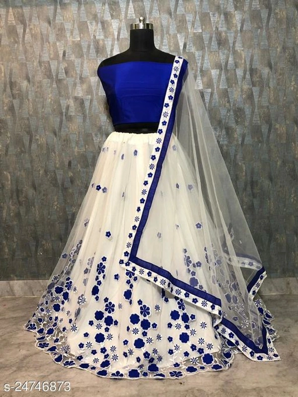 Simple Beautiful Wedding Partywear Lehengas  - Semi-stitched