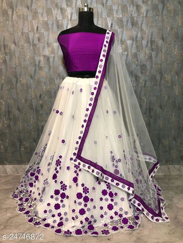 Simple Beautiful Wedding Partywear Lehengas  - Free-Size