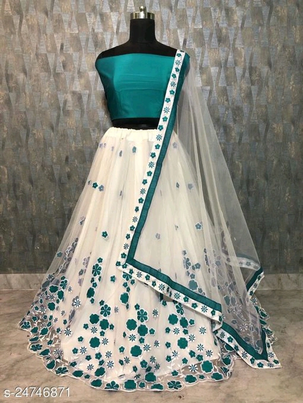 Simple Beautiful Wedding Partywear Lehengas  - Free-Size