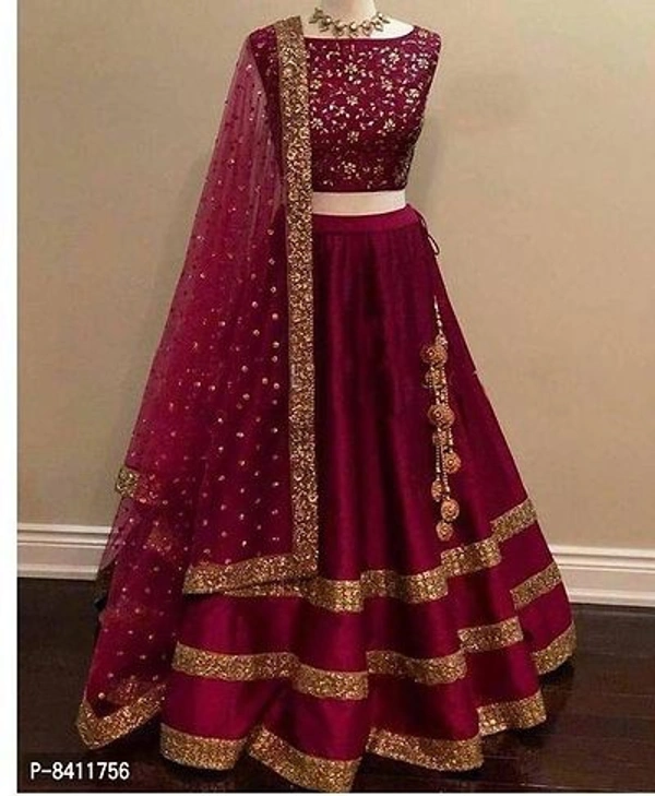 Elegant Patiyala Semi Stitched Lehenga  - Semi-Stitched