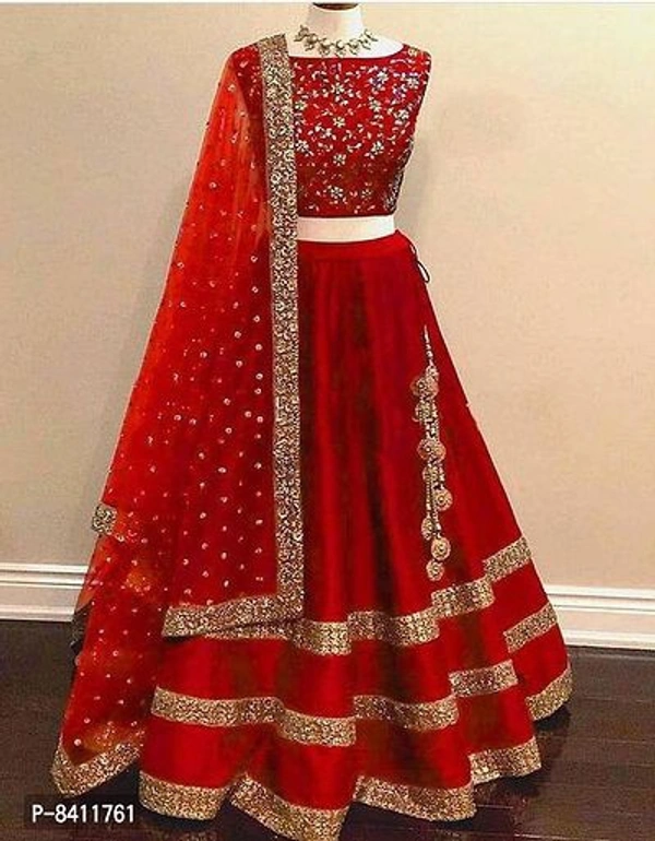 Elegant Patiyala Semi Stitched Lehenga  - Semi-Stitched