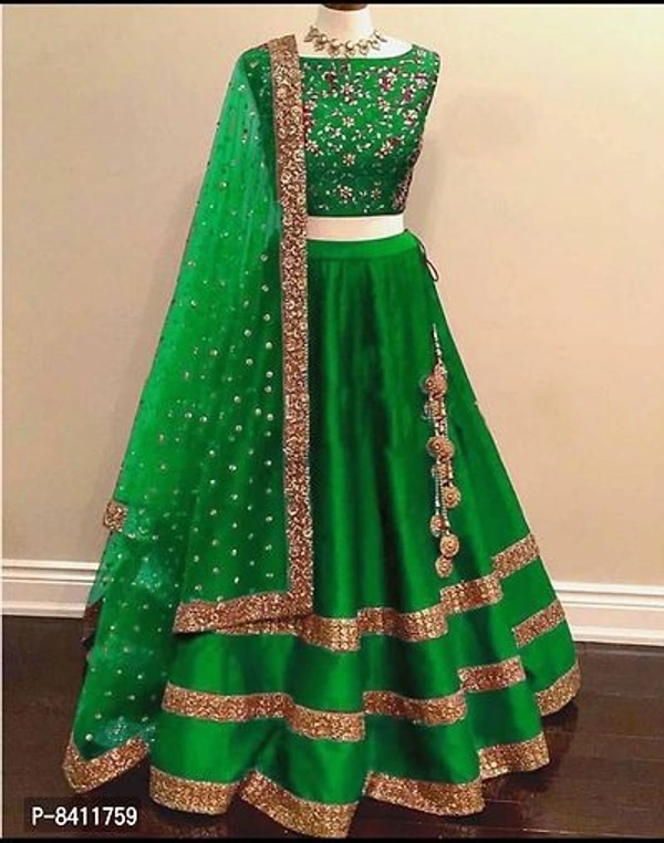 Elegant Patiyala Semi Stitched Lehenga  - Semi-stitched