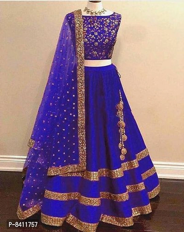 Elegant Patiyala Semi Stitched Lehenga  - Semi-Stitched