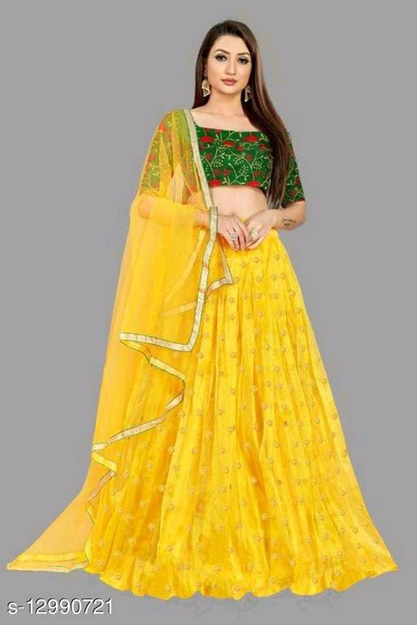 Simple Beautiful Wedding Partywear Lehengas  - Free-Size