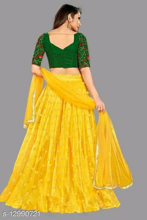 Simple Beautiful Wedding Partywear Lehengas  - Free-Size