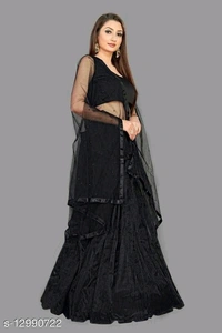 Simple Beautiful Wedding Partywear Lehengas  - Free-Size
