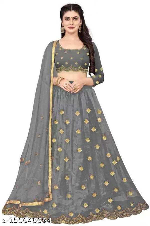 Zulmi Women Embroidery Lehengas - Free Size