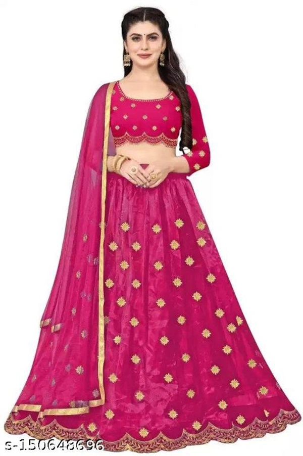 Zulmi Women Embroidery Lehengas - Free Size
