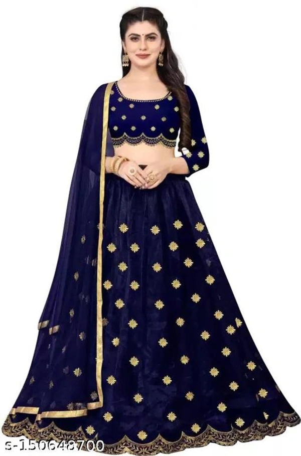 Zulmi Women Embroidery Lehengas - Free Size