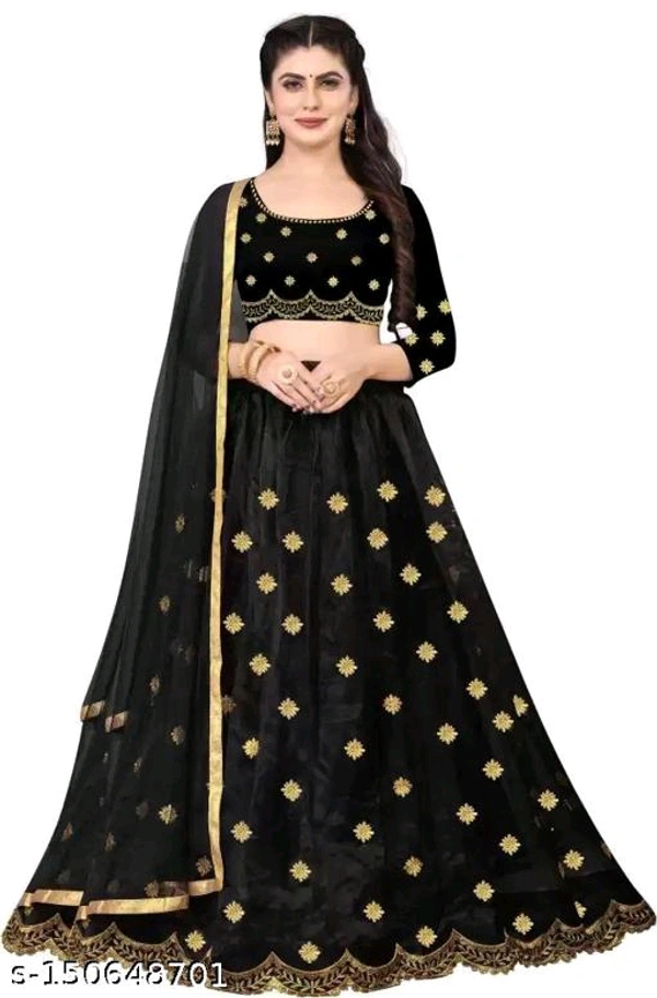 Zulmi Women Embroidery Lehengas - Free Size