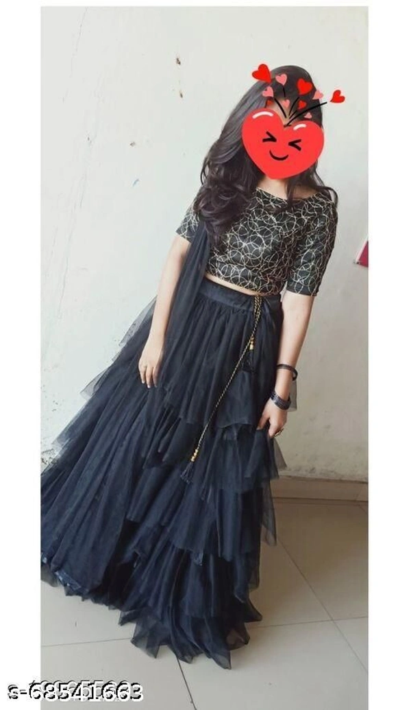 Black Lehnga Choli  - Free Size