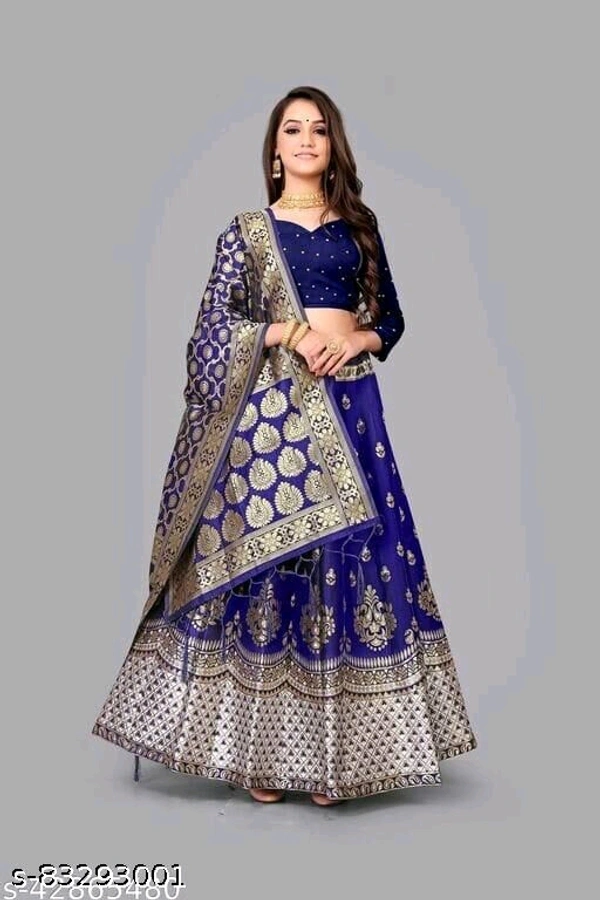 Fancy Laquard Lehenga Choli  - Semi Stitched