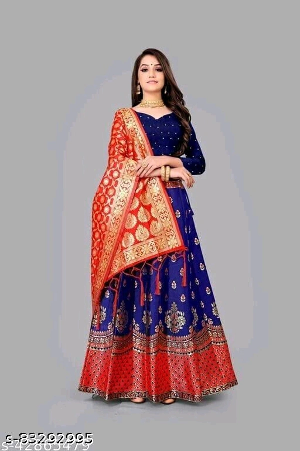Fancy Laquard Lehenga Choli  - Free Size