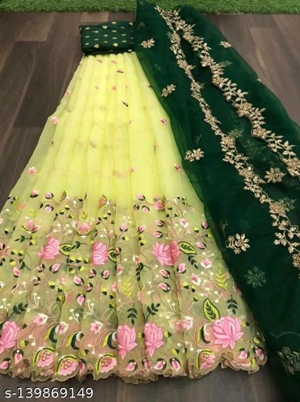 Women Fancy Lehenga Choli Brundede  - Free Size