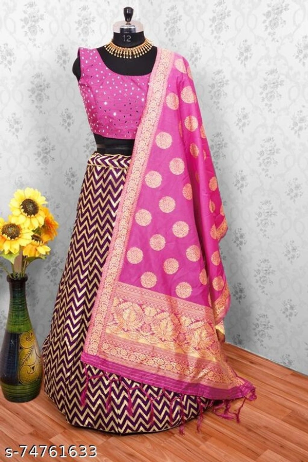 Triputi Banarasi Lehenga Choli Collection  - Free Size