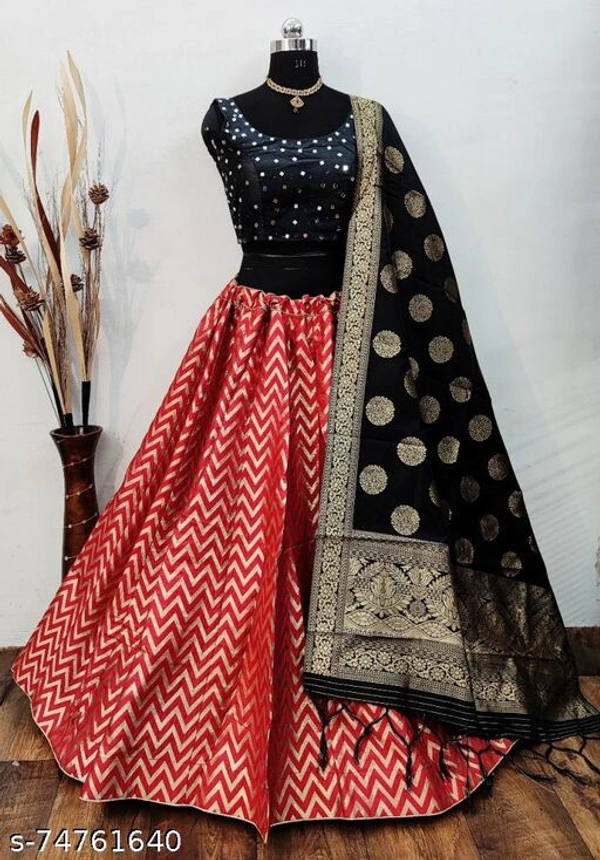 Triputi Banarasi Lehenga Choli Collection  - Free Size