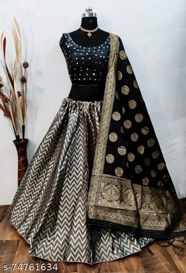 Triputi Banarasi Lehenga Choli Collection  - Free Size