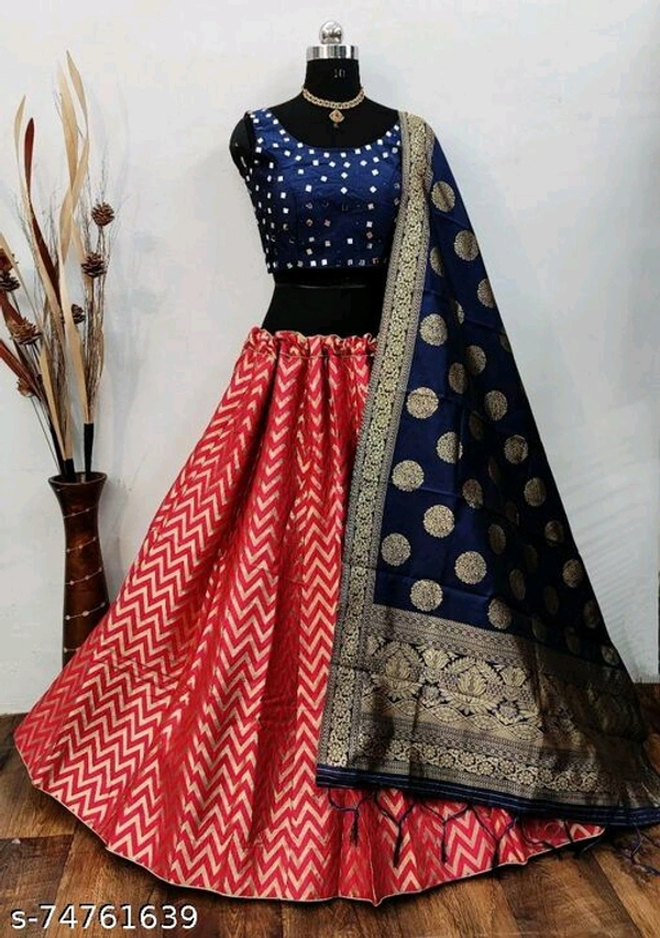 Triputi Banarasi Lehenga Choli Collection  - Free Size