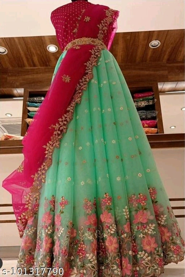 Triputi Banarasi Lehenga Choli Collection  - Semi Stitched
