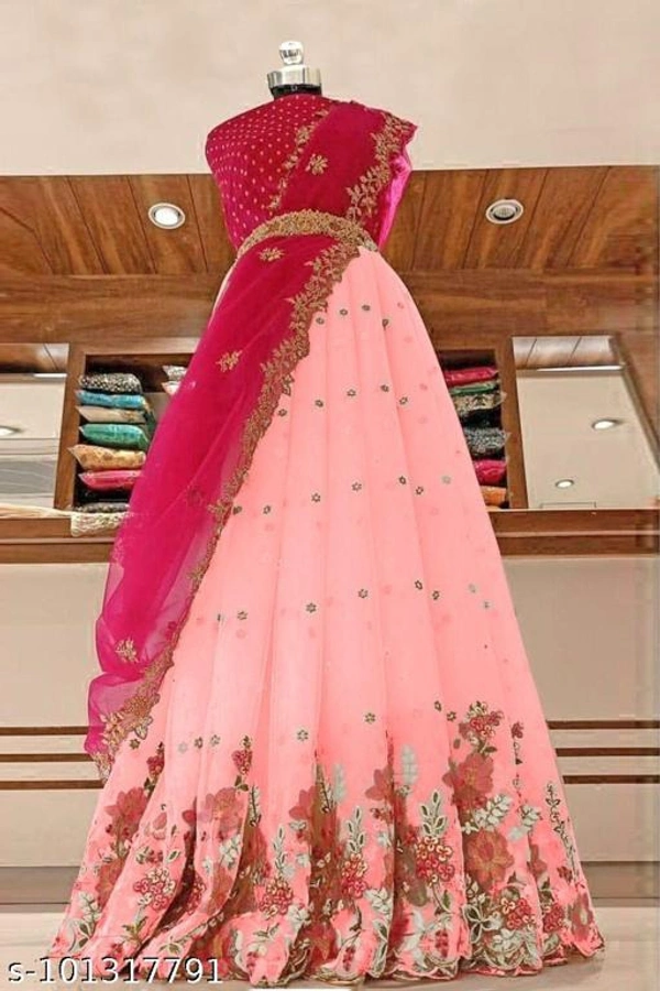 Triputi Banarasi Lehenga Choli Collection  - Semi Stitched